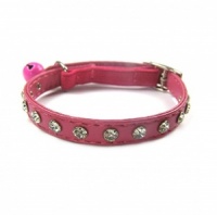 Fuchsia Bling Cat Collars